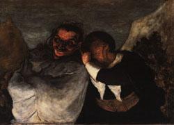 Honore  Daumier Crispin and Scapin oil painting picture